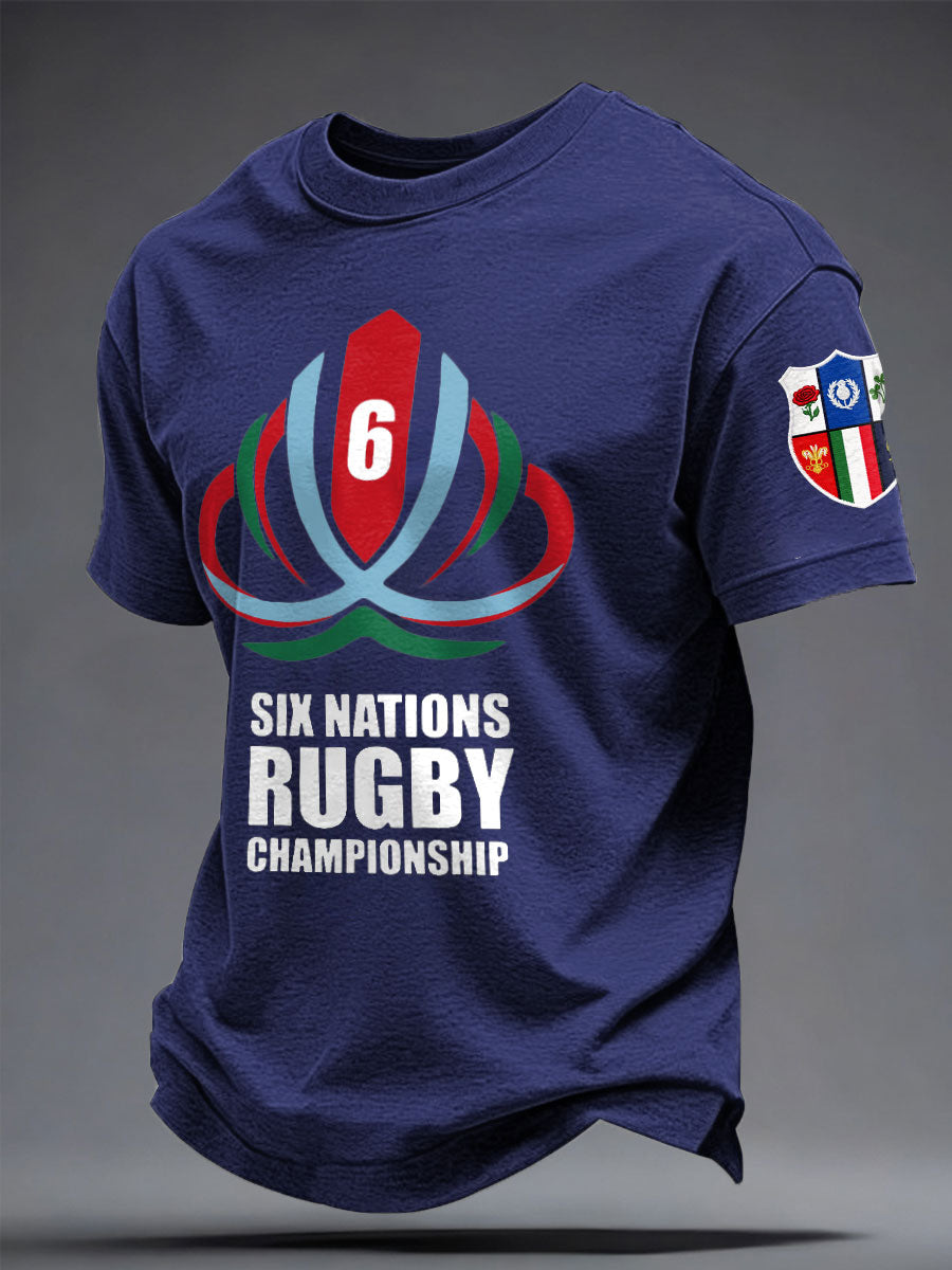 T-shirt Rugby Art Imprimé 6 Nations Homme