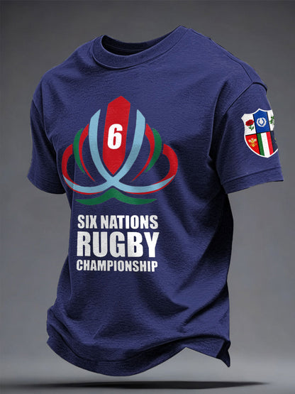 T-shirt Rugby Art Imprimé 6 Nations Homme