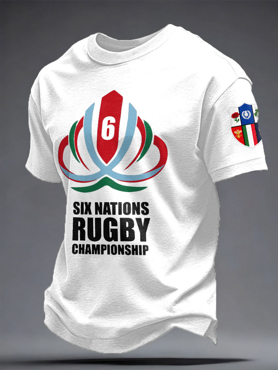 T-shirt Rugby Art Imprimé 6 Nations Homme