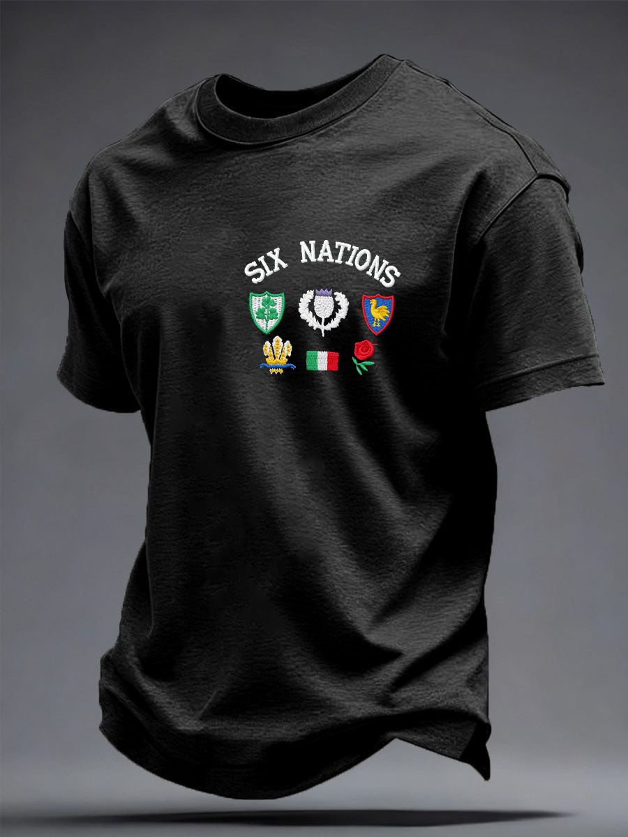 T-shirt Rugby Art Imprimé 6 Nations Homme