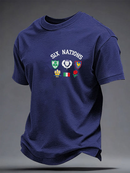 T-shirt Rugby Art Imprimé 6 Nations Homme