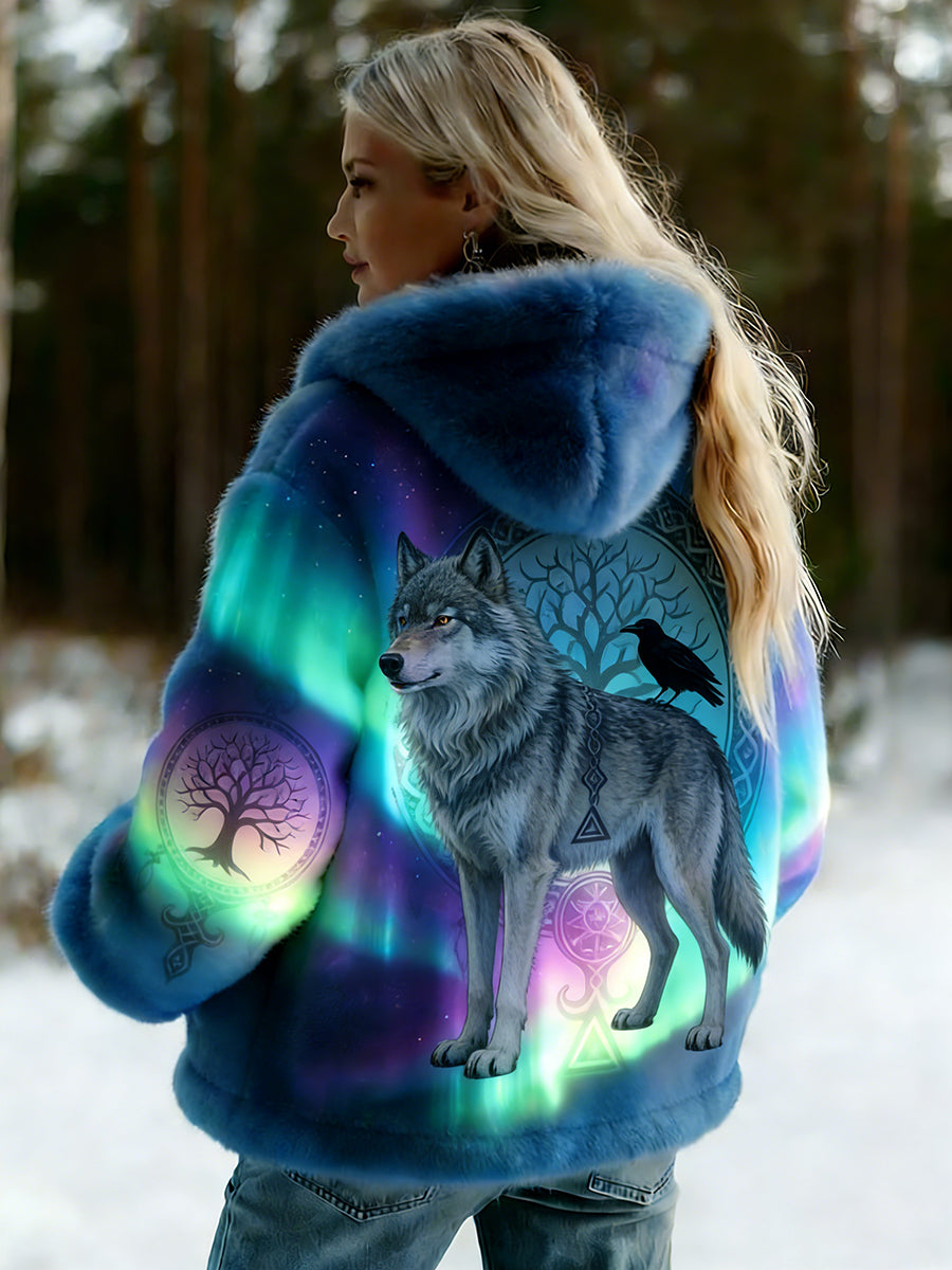 Veste en flanelle à motifs vintage de style celtique Viking pour femmes