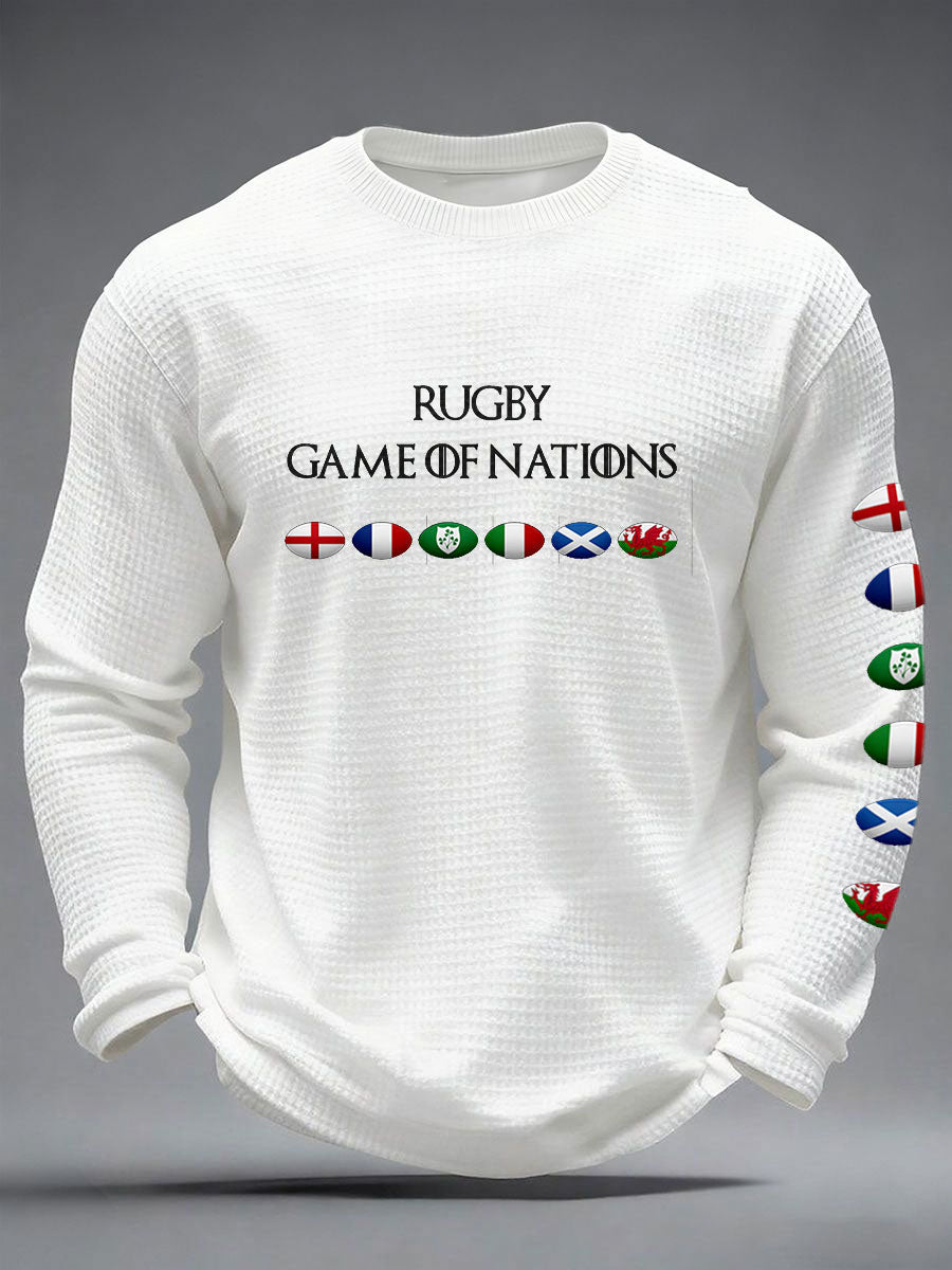 T-shirt imprimé gaufré 6 Nations Rugby Lover pour homme