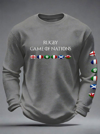 T-shirt imprimé gaufré 6 Nations Rugby Lover pour homme