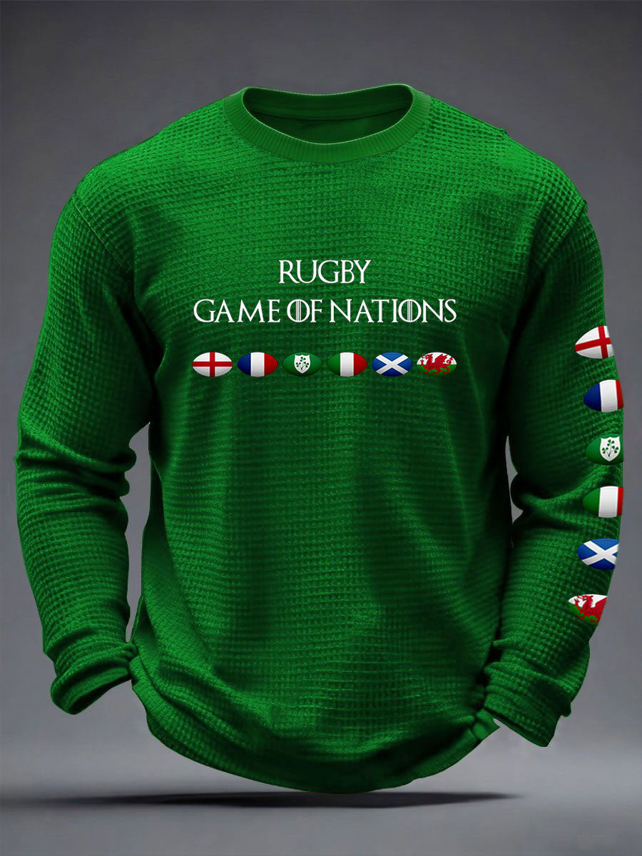 T-shirt imprimé gaufré 6 Nations Rugby Lover pour homme