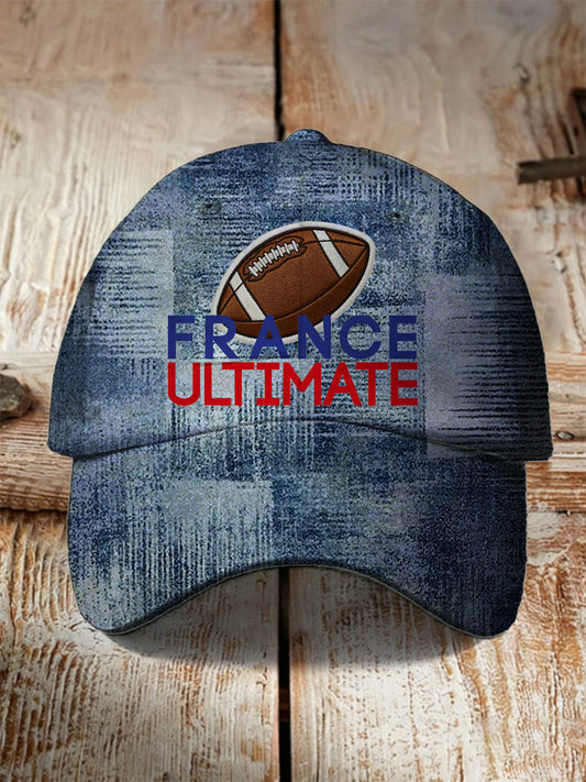 Casquette Homme Inspiration Rugby Française Imprimée