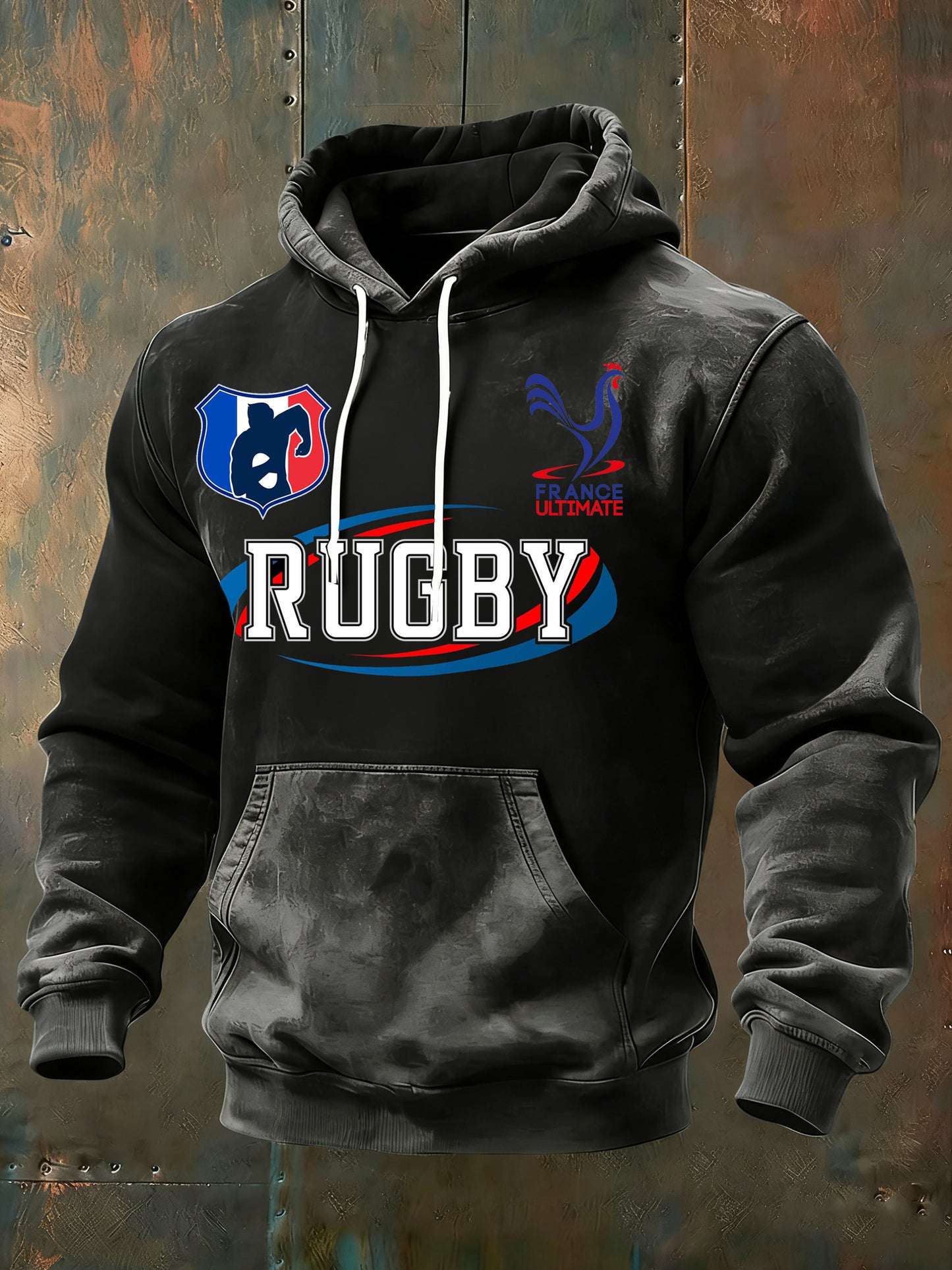 Sweat-shirt Homme Avec Imprimé Inspiration Rugby Français