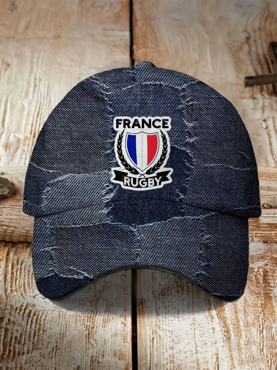 Casquette Homme Inspiration Rugby Française Imprimée