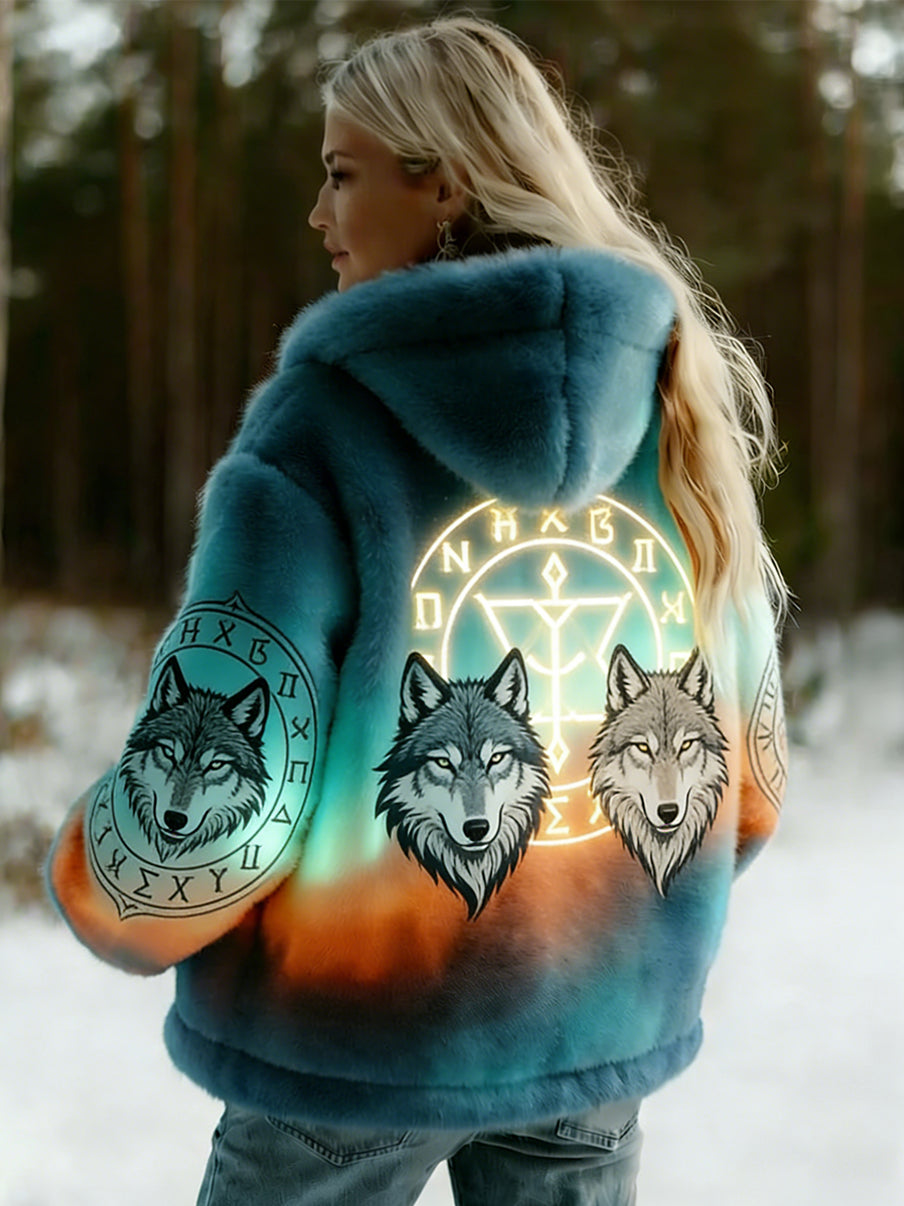 Veste en flanelle à motifs vintage de style celtique Viking pour femmes