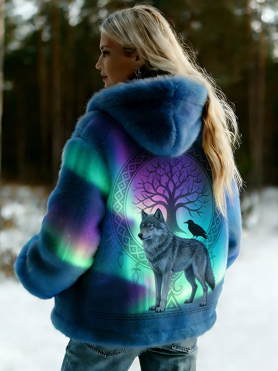 Veste en flanelle à motifs vintage de style celtique Viking pour femmes