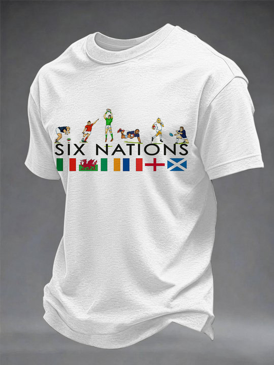 T-shirt manches courtes Six Nations Rugby Homme
