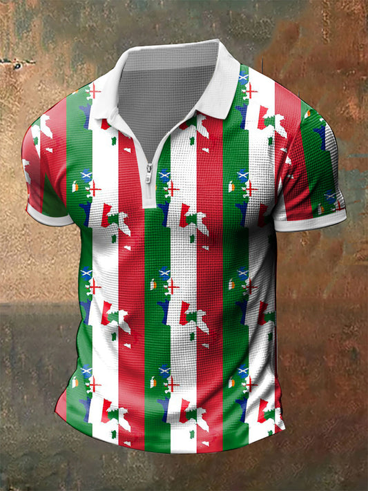 Manches courtes Rugby Zip Up Homme