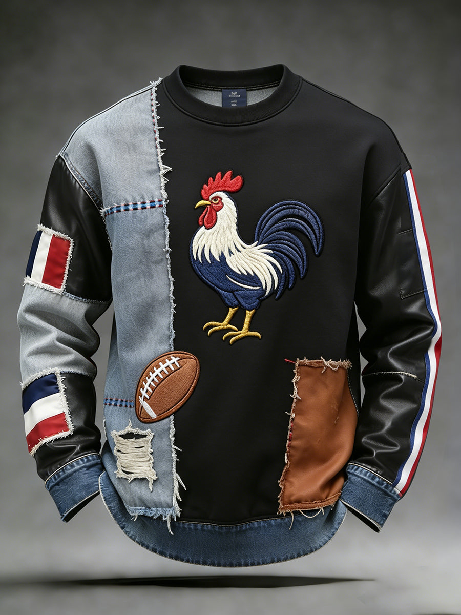 Haut décontracté et confortable rétro d'inspiration rugby à la française