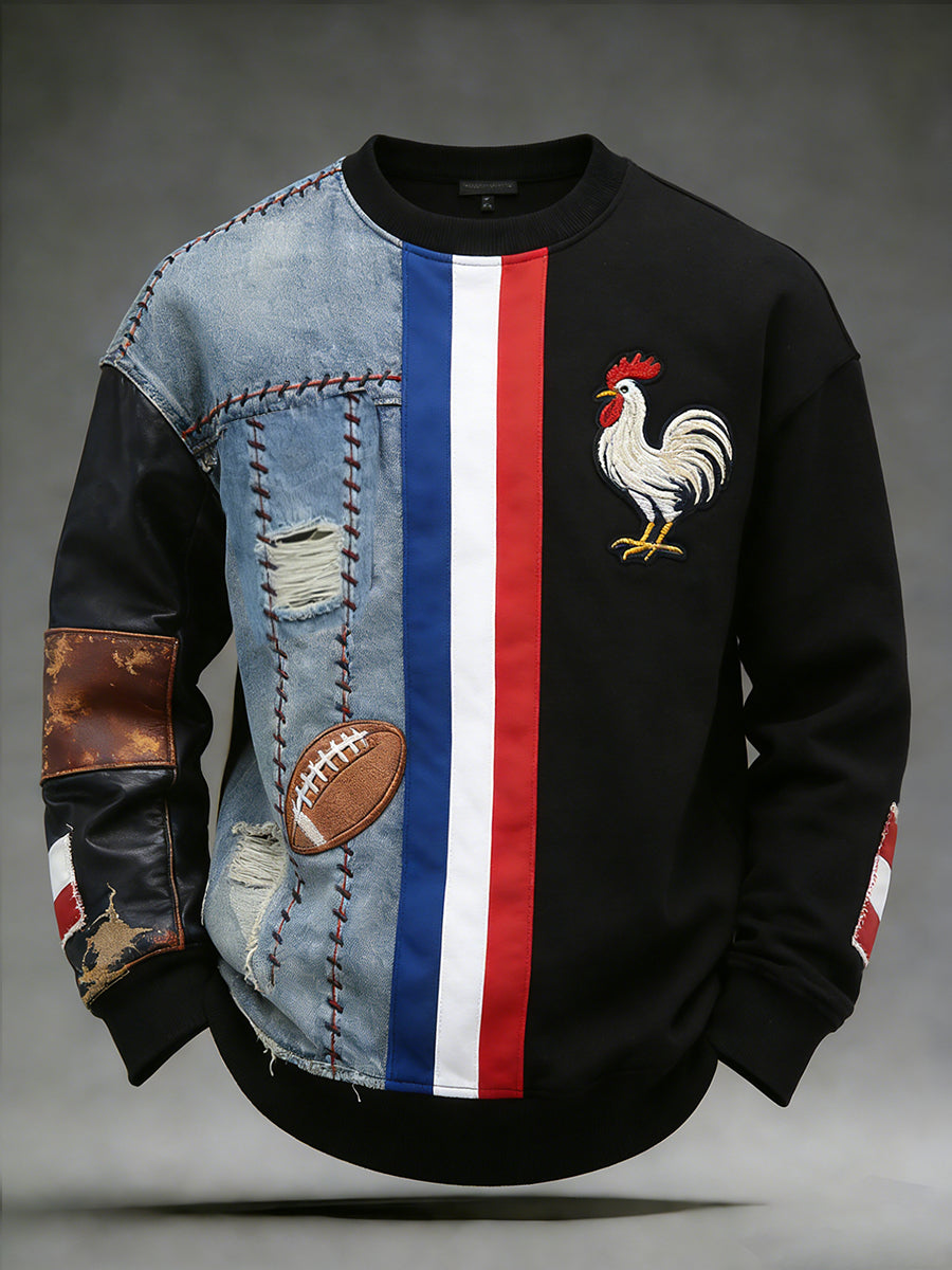 Haut décontracté et confortable d’inspiration rétro-rugby à la française