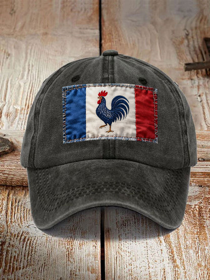 Chapeau Drapeau Français Le Coq Gaulois Unisexe