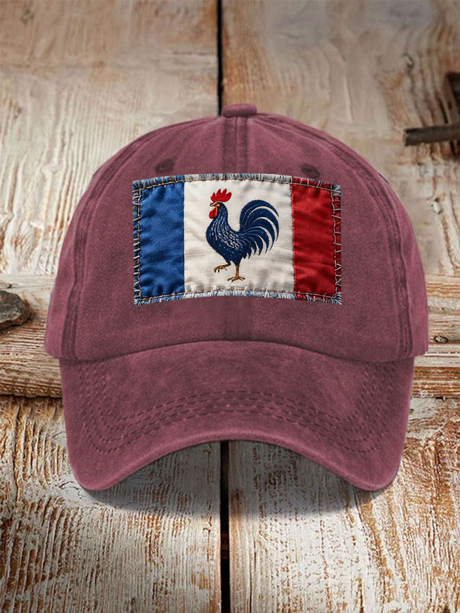 Chapeau Drapeau Français Le Coq Gaulois Unisexe