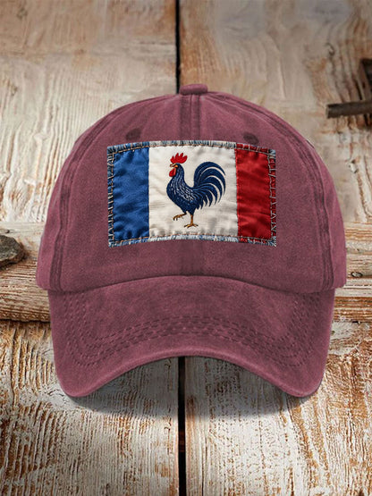 Chapeau Drapeau Français Le Coq Gaulois Unisexe