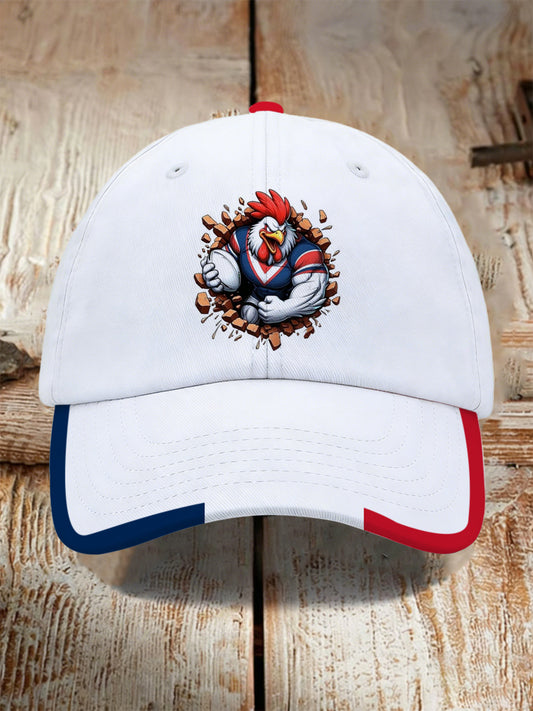 Casquette de baseball imprimée de l'équipe de rugby française unisexe Supporter