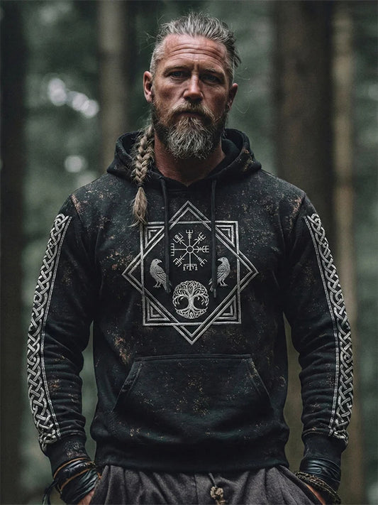 Sweat à capuche viking pour hommes