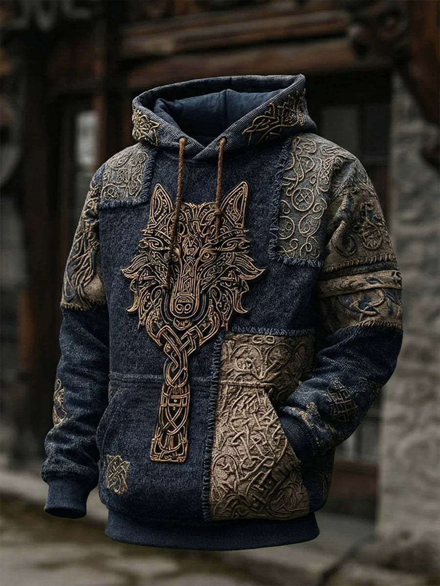 Sweat à capuche viking pour hommes
