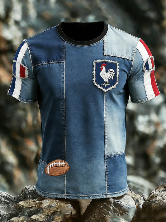 Polo Décontracté Rétro Style Rugby Français