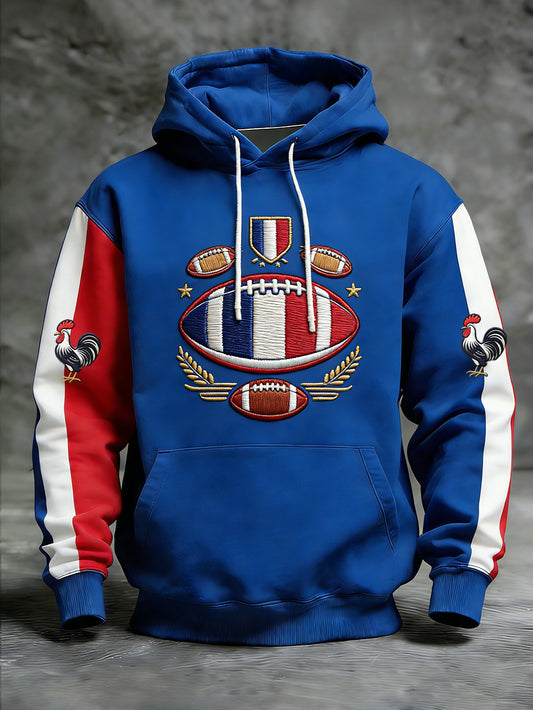Sweat-shirt décontracté et confortable rétro style rugby français