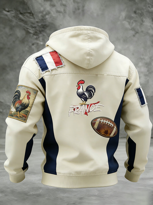 Sweat-shirt décontracté rétro à capuche en maille gaufre, confortable, de style français