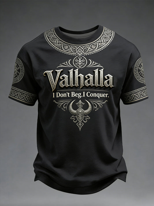 T-shirt imprimé Valhalla style viking pour homme