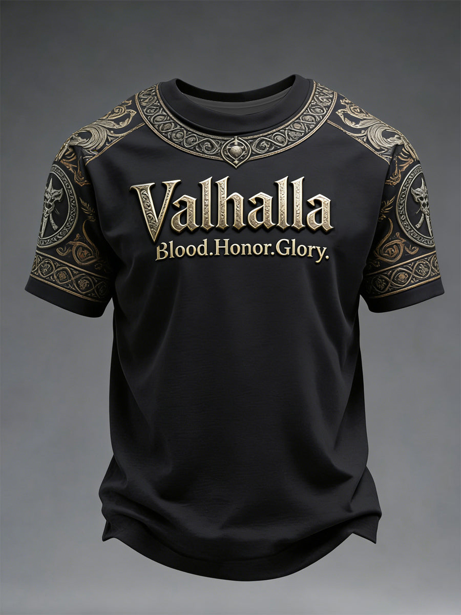 T-shirt imprimé style viking pour homme