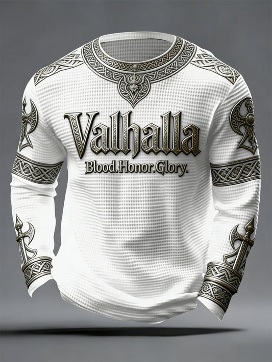 Haut gaufré de style viking Valhalla pour hommes