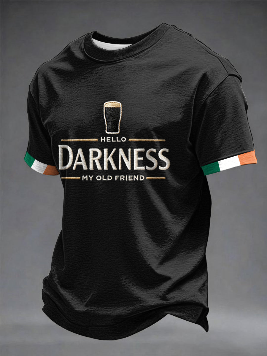 T-shirt Hello Darkness My Old Friend pour hommes