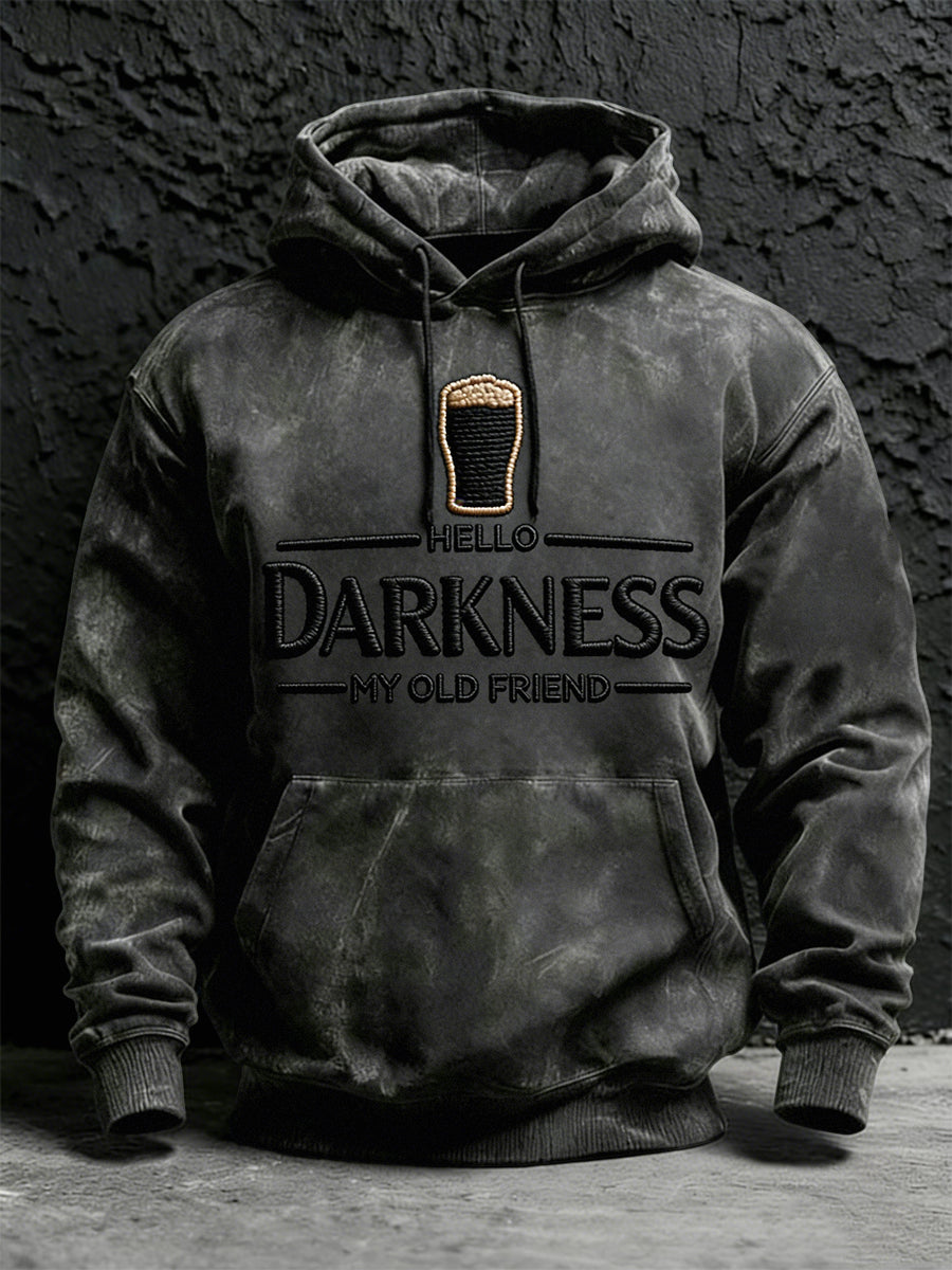 Sweat à capuche avec poche Hello Darkness My Old Friend Homme