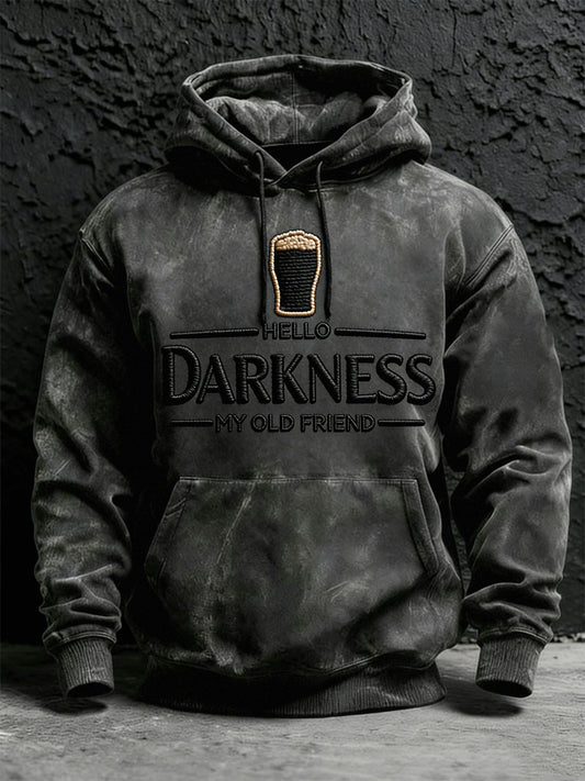 Sweat à capuche avec poche Hello Darkness My Old Friend Homme