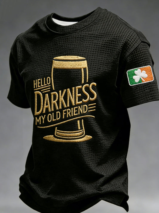 T-shirt à manches courtes Hello Darkness My Old Friend Waffle Homme