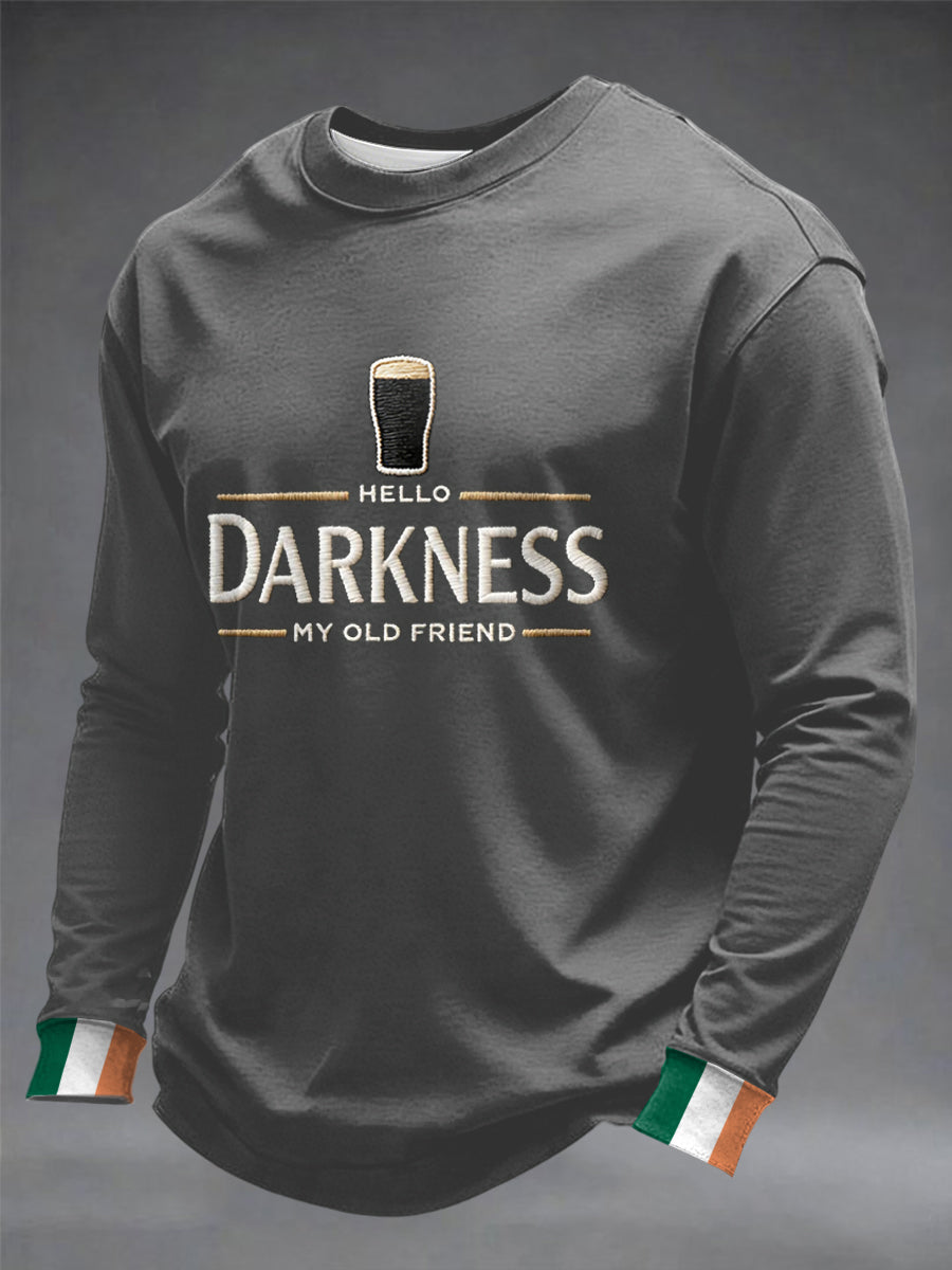 Sweat-shirt à col rond Hello Darkness My Old Friend Homme