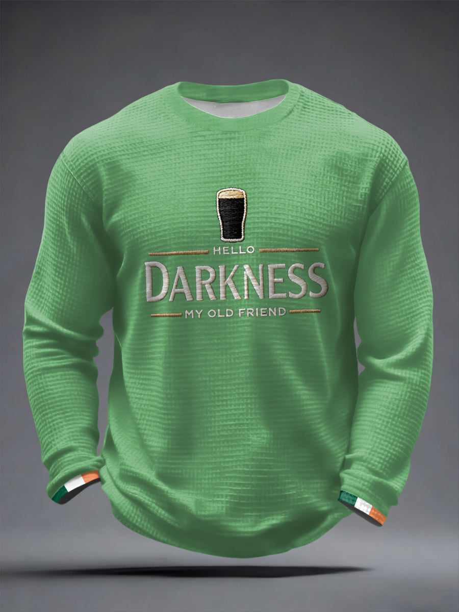 T-shirt à manches longues Hello Darkness My Old Friend Waffle Homme