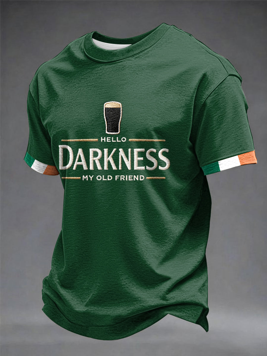 T-shirt Hello Darkness My Old Friend pour hommes