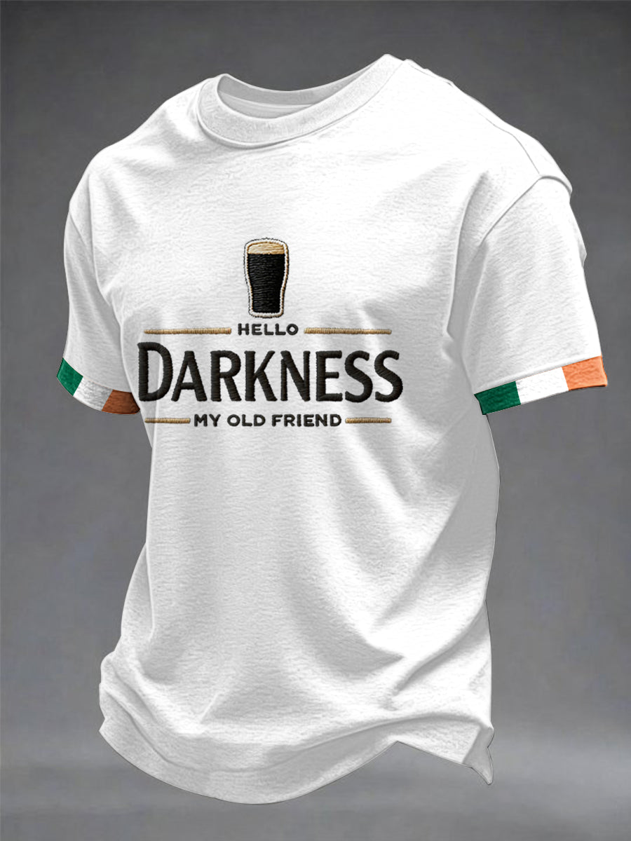 T-shirt Hello Darkness My Old Friend pour hommes