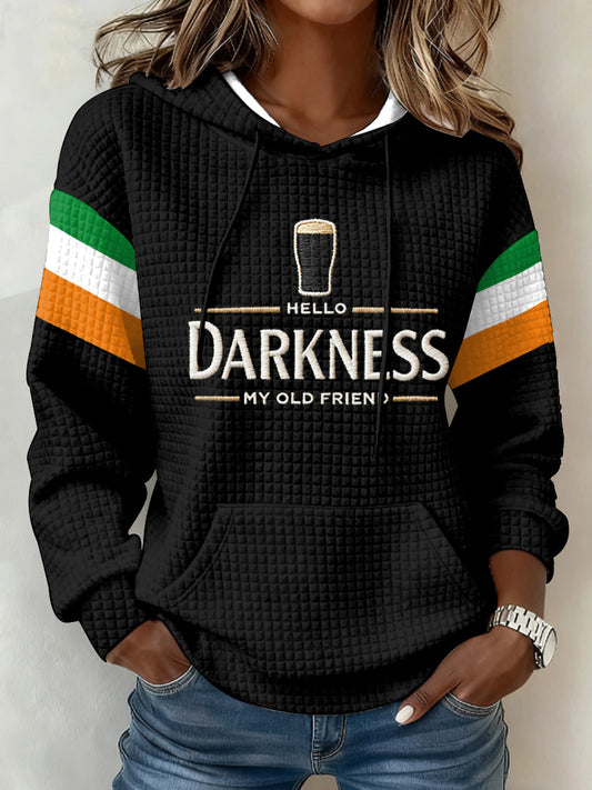 Sweat-shirt à capuche Hello Darkness My Old Friend Femme