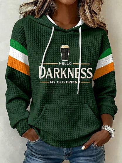 Sweat-shirt à capuche Hello Darkness My Old Friend Femme