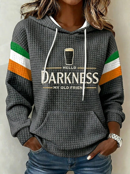 Sweat-shirt à capuche Hello Darkness My Old Friend Femme