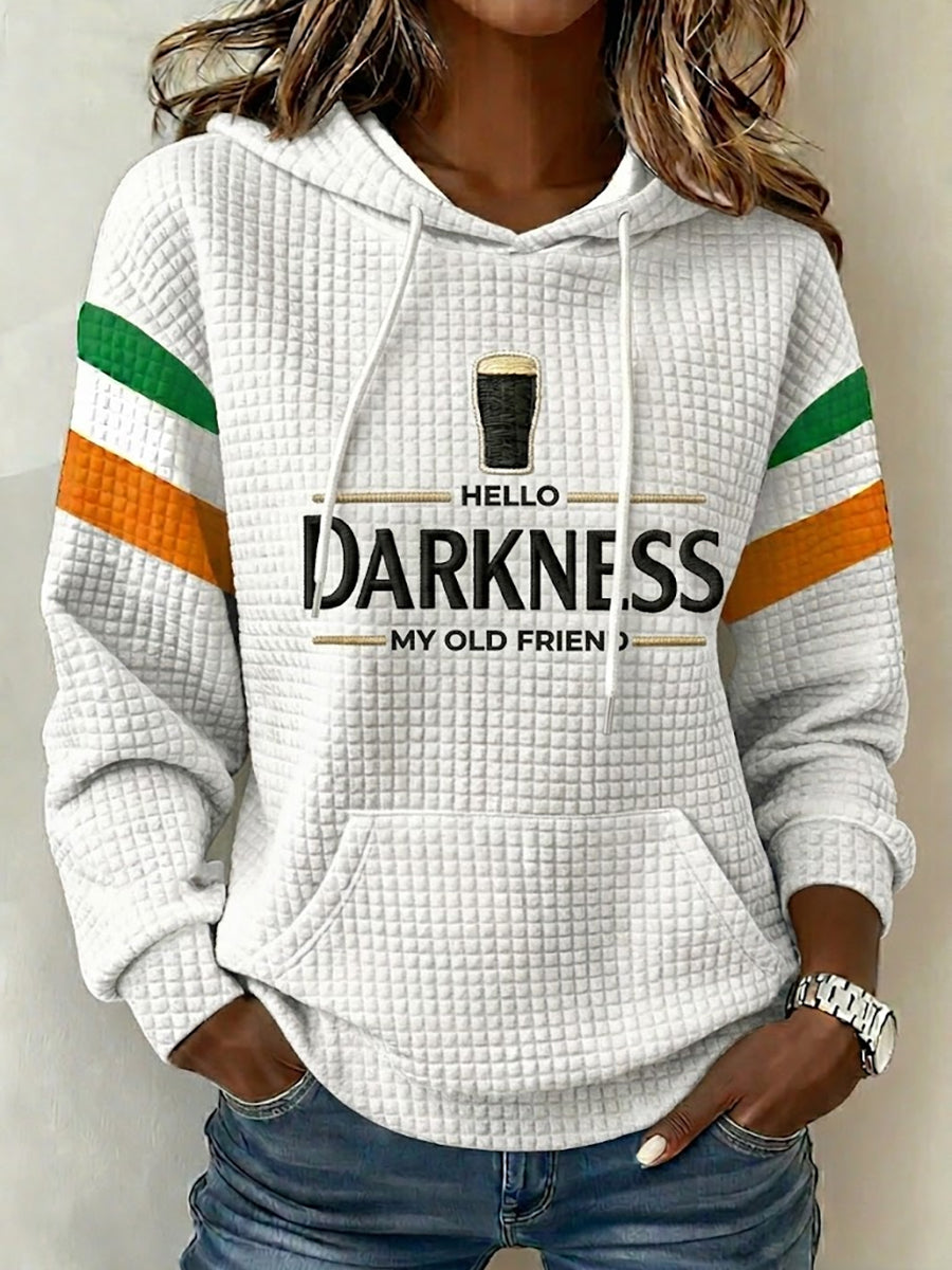 Sweat-shirt à capuche Hello Darkness My Old Friend Femme