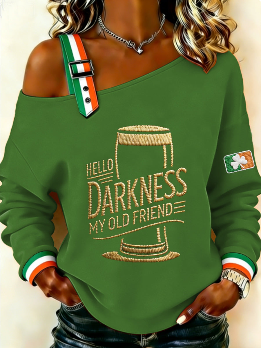 Chandail HELLO DARKNESS MY OLD FRIEND pour femmes