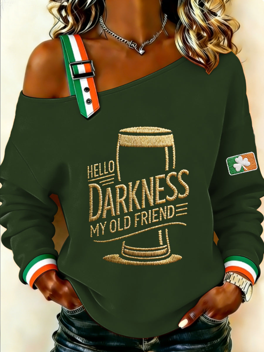 Chandail HELLO DARKNESS MY OLD FRIEND pour femmes