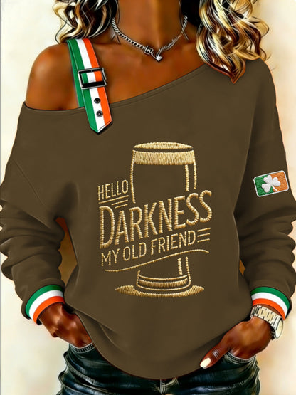 Chandail HELLO DARKNESS MY OLD FRIEND pour femmes