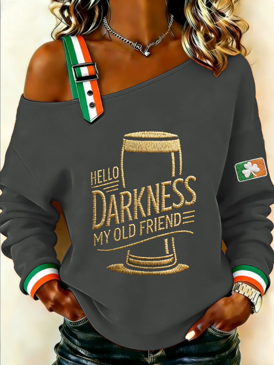 Chandail HELLO DARKNESS MY OLD FRIEND pour femmes