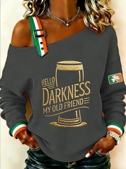 Chandail HELLO DARKNESS MY OLD FRIEND pour femmes