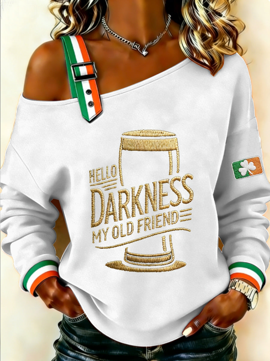 Chandail HELLO DARKNESS MY OLD FRIEND pour femmes