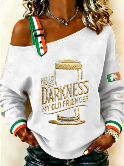 Chandail HELLO DARKNESS MY OLD FRIEND pour femmes