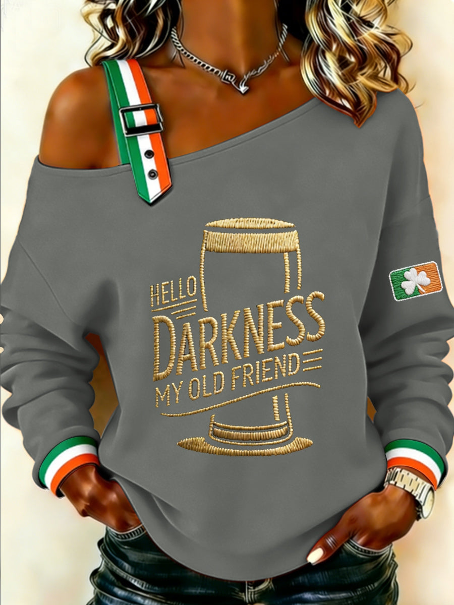 Chandail HELLO DARKNESS MY OLD FRIEND pour femmes